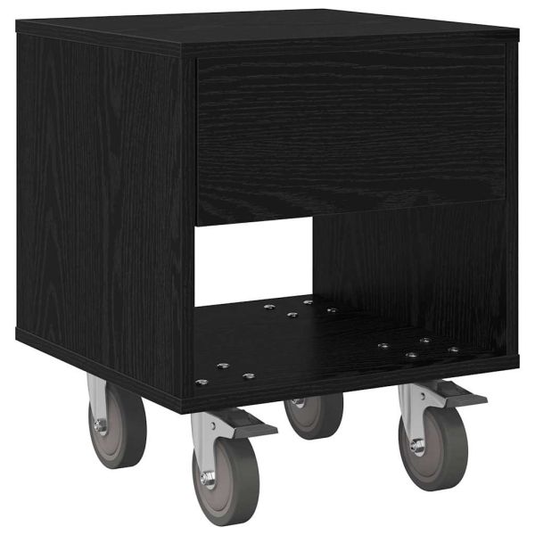 Нощно шкафче 2 pcs Черния дъб 40,5 x 40 x 48 см Инженерно дърво