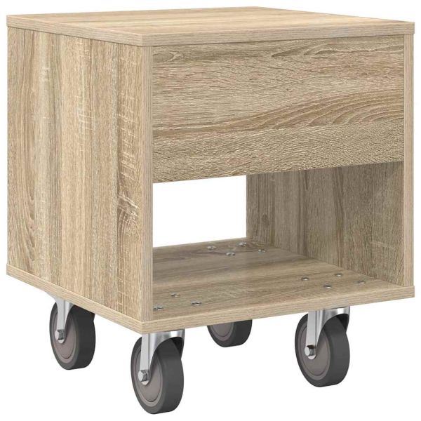 Нощно шкафче 2 pcs Сонома дъб 40,5 x 40 x 48 см Инженерно дърво
