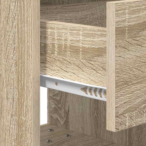 Нощно шкафче 2 pcs Сонома дъб 40,5 x 40 x 48 см Инженерно дърво
