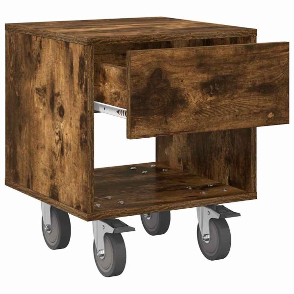 Нощно шкафче 2 pcs Димян дъб 40,5 x 40 x 48 см Инженерно дърво