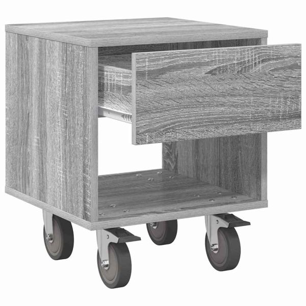 Нощно шкафче 2 pcs Сив Сонома 40,5 x 40 x 48 см Инженерно дърво