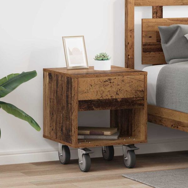 Нощно шкафче 2 pcs Старо дърво 40,5 x 40 x 48 см