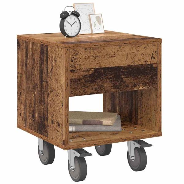 Нощно шкафче 2 pcs Старо дърво 40,5 x 40 x 48 см