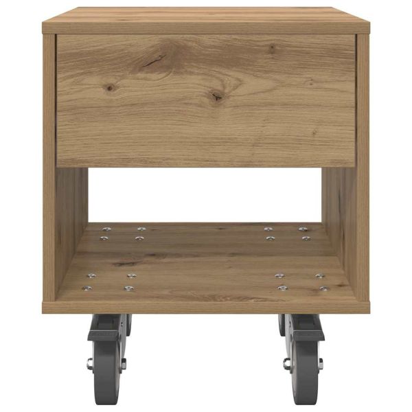 Нощно шкафче 2 pcs Дъб 40,5 x 40 x 48 см Инженерно дърво