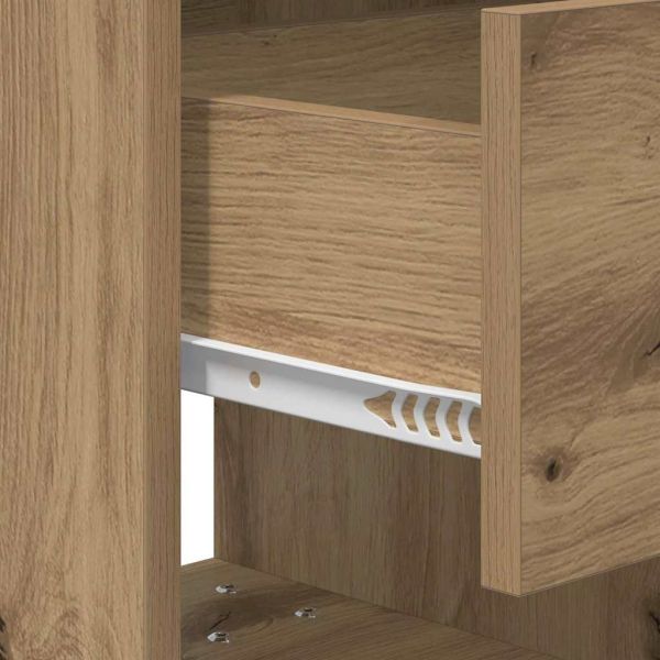 Нощно шкафче 2 pcs Дъб 40,5 x 40 x 48 см Инженерно дърво