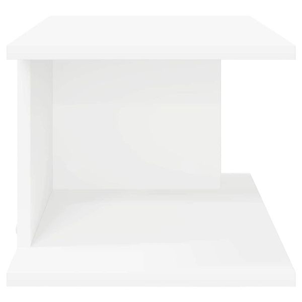 Нощно шкафче Бяло 40 x 30 x 25 см Инженерно дърво