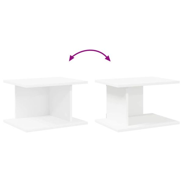 Нощно шкафче 2 pcs Бяло 40 x 30 x 25 см Инженерно дърво
