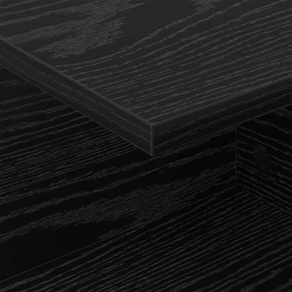 Нощно шкафче 2 pcs Черния дъб 40 x 30 x 25 см Инженерно дърво