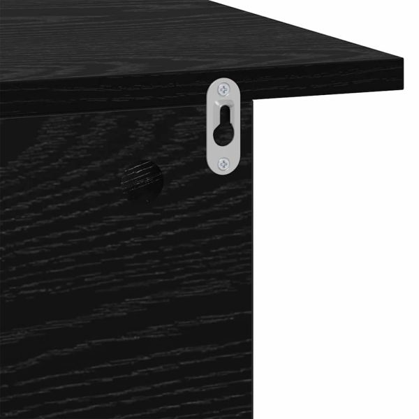 Нощно шкафче 2 pcs Черния дъб 40 x 30 x 25 см Инженерно дърво