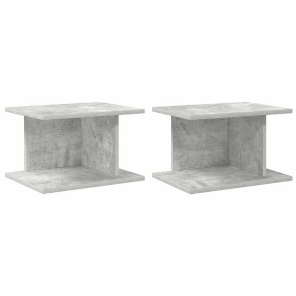 Нощно шкафче 2 pcs Циментено сиво 40 x 30 x 25 см