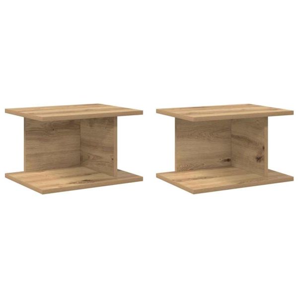 Нощно шкафче 2 pcs Дъб 40 x 30 x 25 см Инженерно дърво