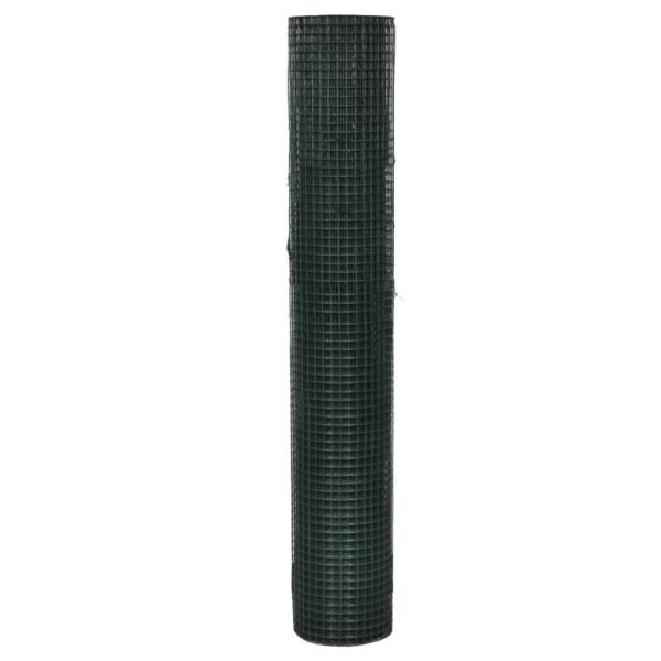 Кокошкарска мрежа, поцинкована стомана, 1x25 м, зелена