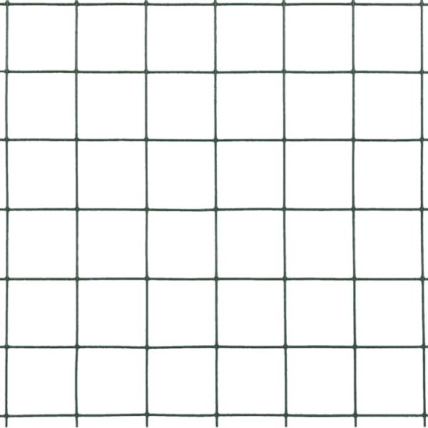 Кокошкарска мрежа, стомана с PVC покритие, 10x0,5 м, зелена