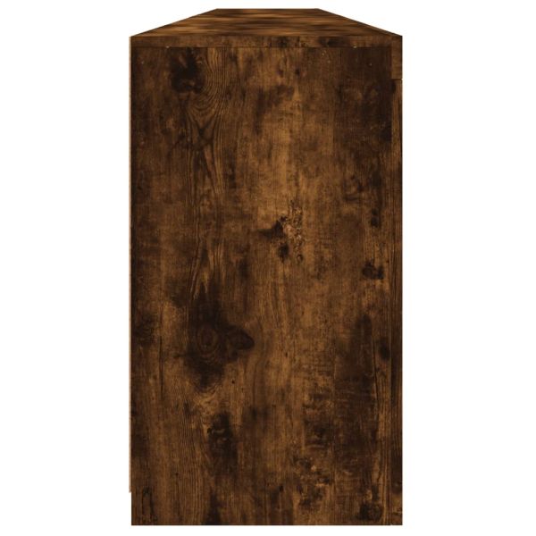 Сайдборд с LED светлини, oпушен дъб, 283x37x67 см