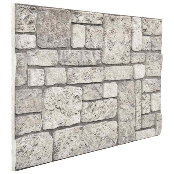Стенни панели 10 pcs Сиво 100 x 50 cm EPS пяна