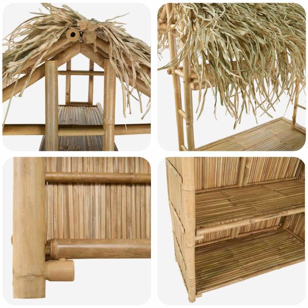 Външна бар маса Естествен 115 x 95 x 215 см Бамбук