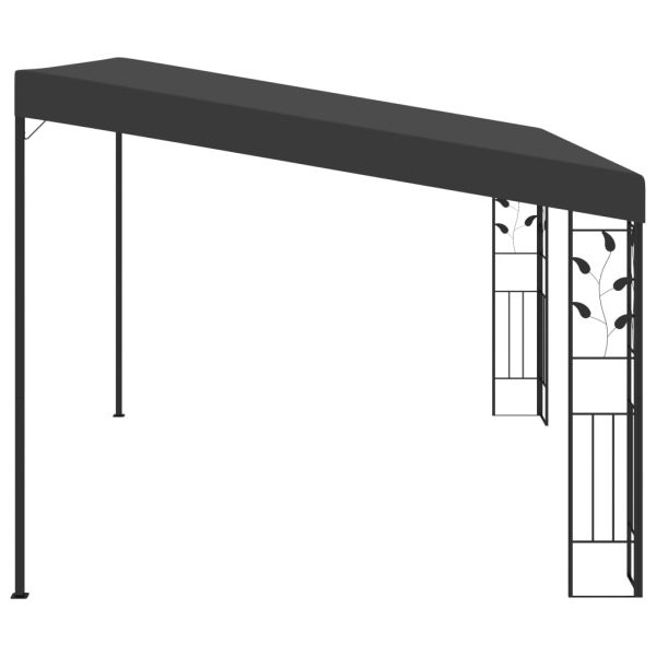 Шатра за стенен монтаж, 4x3x2,5 м, антрацит