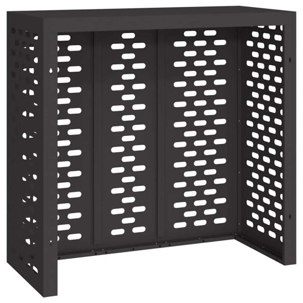 Покритие за климатик Черно 110 x 50 x 105 см Стомана