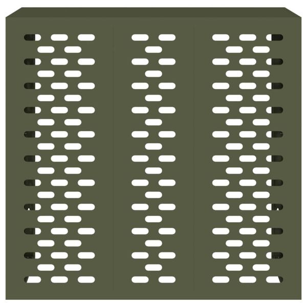 Покритие за климатик Маслиненозелен 110 x 50 x 105 см Стомана