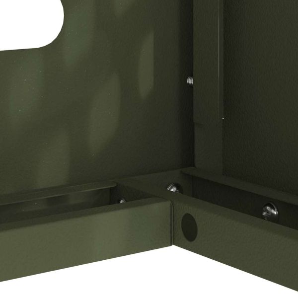 Покритие за климатик Маслиненозелен 110 x 50 x 105 см Стомана