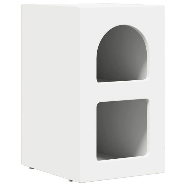 Нощно шкафче Бяло 29.5 x 35 x 50 см Инженерно дърво