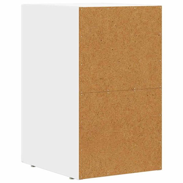 Нощно шкафче Бяло 29.5 x 35 x 50 см Инженерно дърво