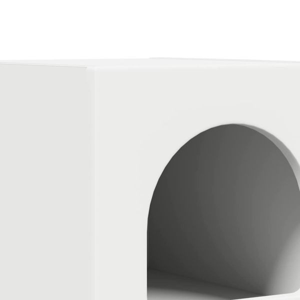 Нощно шкафче Бяло 29.5 x 35 x 50 см Инженерно дърво