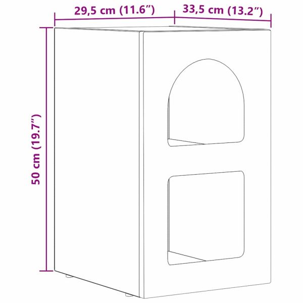 Нощно шкафче Сонома дъб 29,5 x 33,5 x 50 см Инженерно дърво