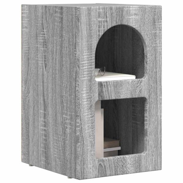 Нощно шкафче Сив Сонома 29,5 x 33,5 x 50 см Инженерно дърво