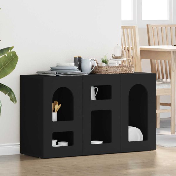 Служебен шкаф Черно 100 x 35 x 59 см Инженерно дърво