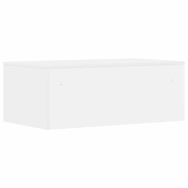 Стенно бюро със съхранение Бяло 80 x 45 x 30 см Инженерно дърво