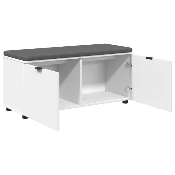 Пейка за коридор с възглавница с рафт Бял 100 x 38 x 46 см