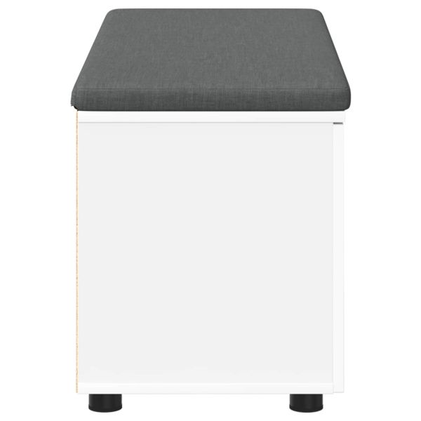 Пейка за коридор с възглавница с рафт Бял 100 x 38 x 46 см