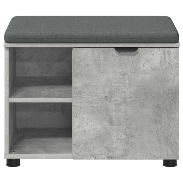 Пейка за коридор с възглавница Бетонно Сиво 60 x 38 x 46 см