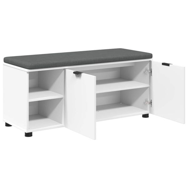 Пейка за коридор с възглавница с рафт Бял 100 x 38 x 46 см