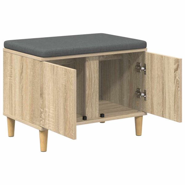 Пейка за коридор с възглавница Сонома дъб 60 x 38 x 46 см
