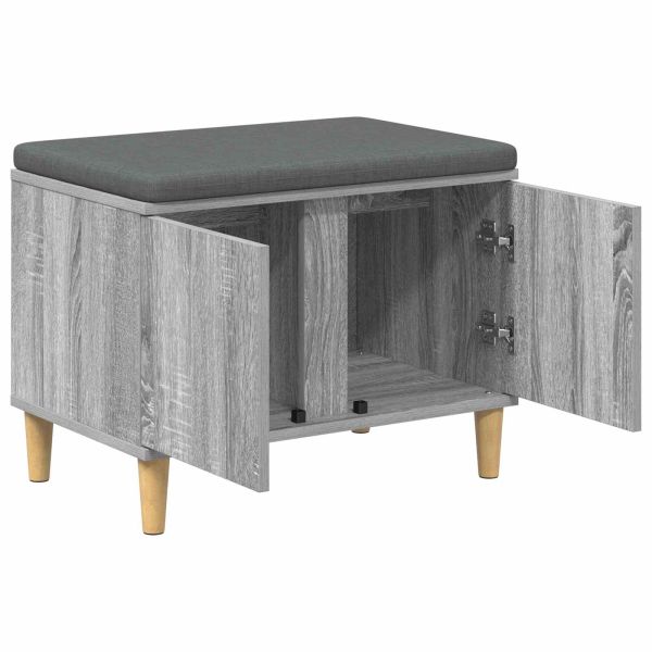 Пейка за коридор с възглавница Сиво Сонома 60 x 38 x 46 см