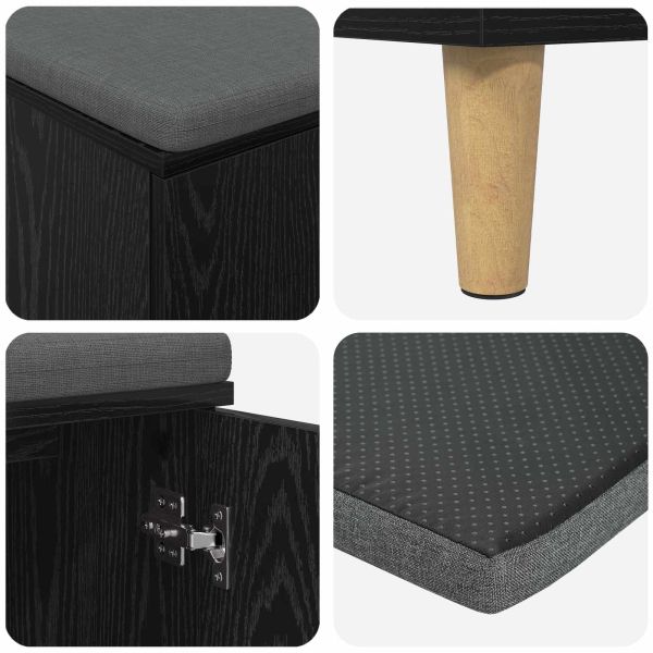 Пейка за коридор с възглавница Черен Дъб 80 x 38 x 46 см