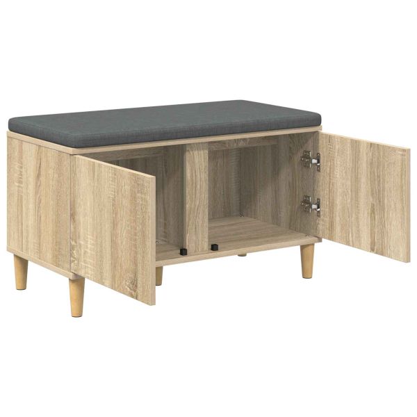 Пейка за коридор с възглавница Сонома дъб 80 x 38 x 46 см