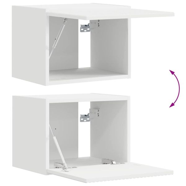 TV стенен шкаф Бяло 39 x 31 x 29,5 см Инженерно дърво