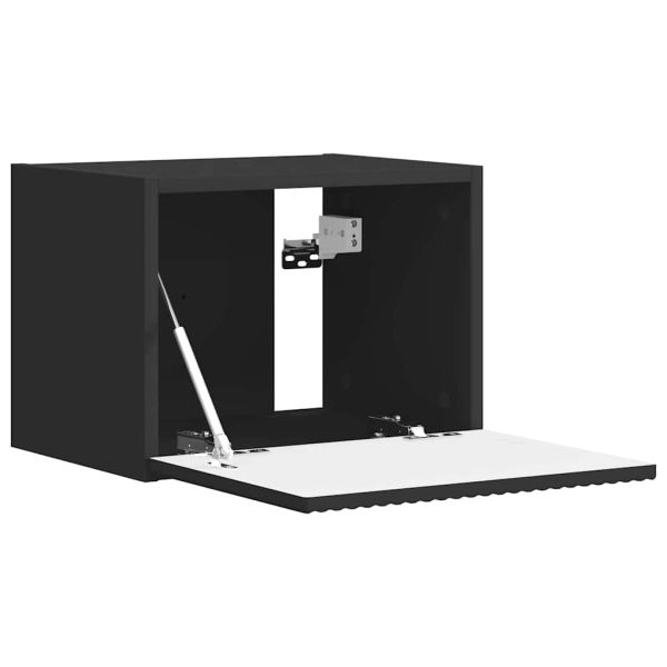 TV стенен шкаф Черно 39 x 31 x 29,5 см Инженерно дърво