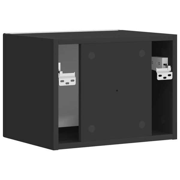 TV стенен шкаф Черно 39 x 31 x 29,5 см Инженерно дърво