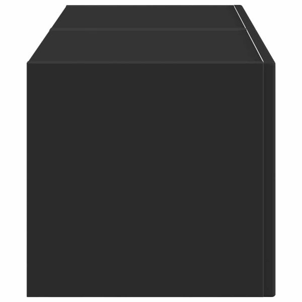 TV стенен шкаф 2 pcs Черно 39 x 31 x 29,5 см Инженерно дърво