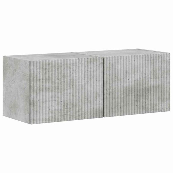 TV стенен шкаф 2 pcs Бетон 39 x 31 x 29,5 см Инженерно дърво