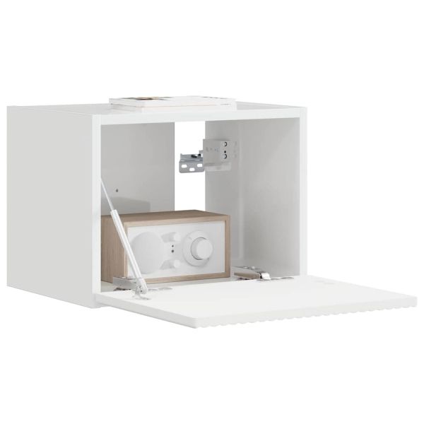 TV стенен шкаф Гланц бяло 39 x 31 x 29,5 см Инженерно дърво