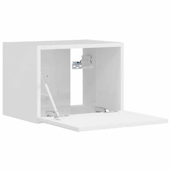 TV стенен шкаф Гланц бяло 39 x 31 x 29,5 см Инженерно дърво