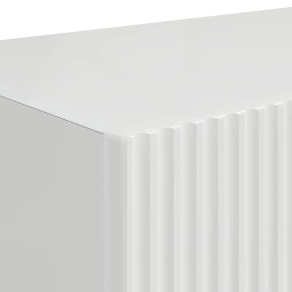 TV стенен шкаф Гланц бяло 39 x 31 x 29,5 см Инженерно дърво