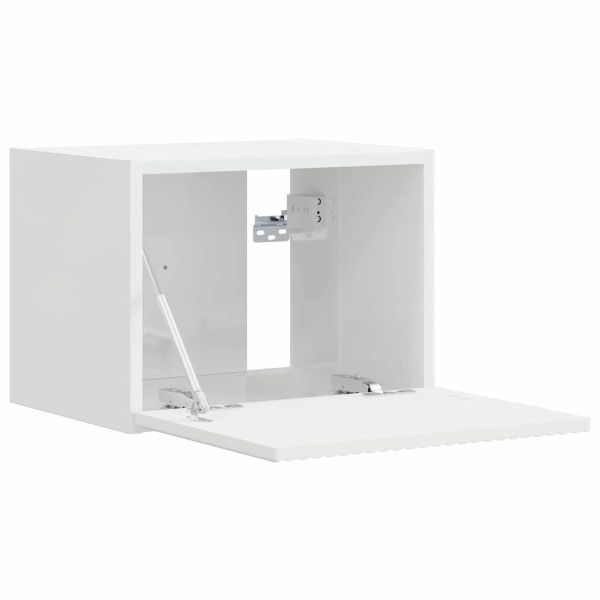 TV стенен шкаф 2 pcs Гланц бяло 39 x 31 x 29,5 см