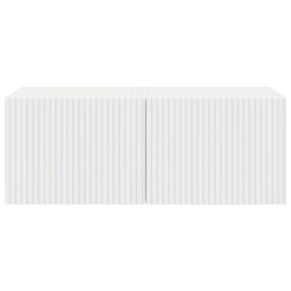 TV стенен шкаф 2 pcs Гланц бяло 39 x 31 x 29,5 см