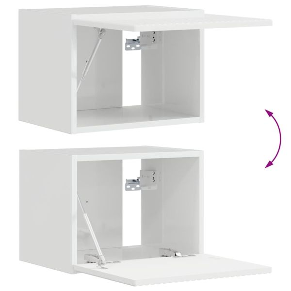 TV стенен шкаф 2 pcs Гланц бяло 39 x 31 x 29,5 см